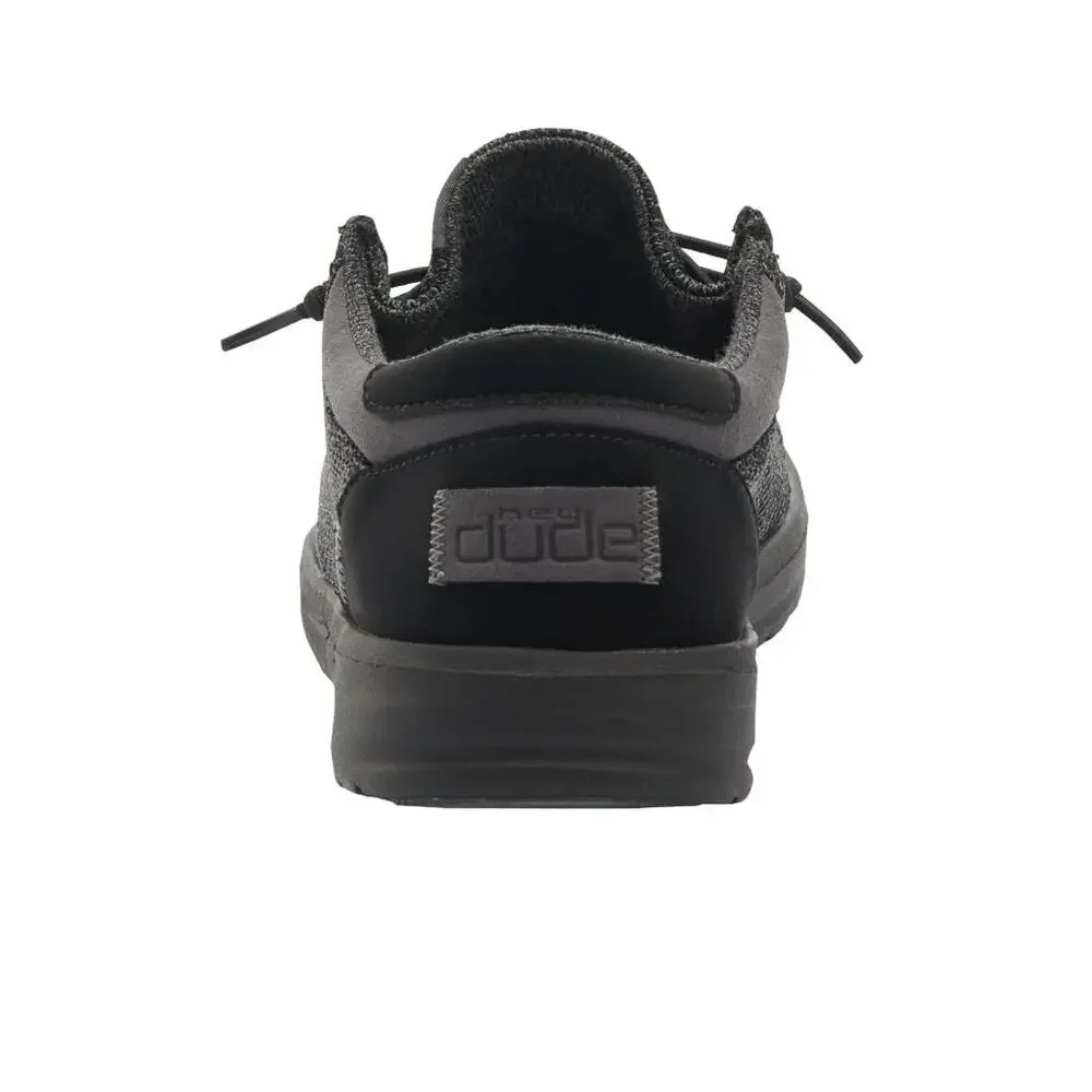 HEY DUDE MEN'S PAUL SOX TOTAL BLACK SIZE 12 | MEN’S SHOES